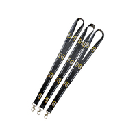Großhandel Günstige Personalisierte Sublimations-Bedruckte Polyester-Halsbänder Schwarze Blanko-Lanyards