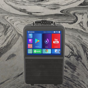 เครื่องคาราโอเกะ2G + 64G ลำโพงรถเข็น LED RGB หน้าจอสัมผัสแอนดรอยด์12ระบบไมโครโฟนสำหรับปาร์ตี้พร้อมส่ง - Product Image 3