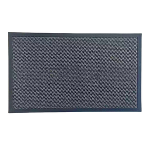 Tapis de porte tissé robuste personnalisé logo de bienvenue Absorption d'eau <span class=keywords><strong>grattage</strong></span> de la poussière lavable tapis de protection du sol pour la maison hôtel - Product Image 1