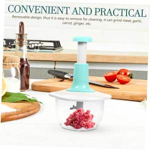 Picadoras manuales de verduras al por mayor, tipo prensa, cortadores de carne y ajo para el hogar, batidoras, procesadores de alimentos mini para cocina - Product Image 6