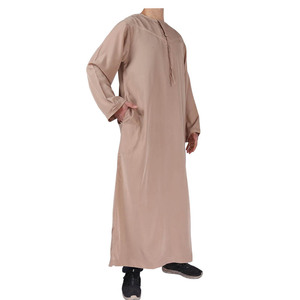 Thobe Islamico Stile Oman per Uomo, Abbigliamento Tradizionale <span class=keywords><strong>Arabo</strong></span> a Maniche Lunghe per Musulmani - Product Image 3