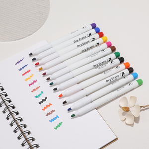 Pennarelli Magnetici a <span class=keywords><strong>Punta</strong></span> <span class=keywords><strong>Fine</strong></span> ad Asciugatura Rapida, Non Tossici, 12 Colori per Lavagna Bianca - Product Image 5