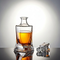 Réveilleur de vin en verre cristal transparent de luxe classique, cadeau d'affaires, capacité 750 ml avec option de logo personnalisé