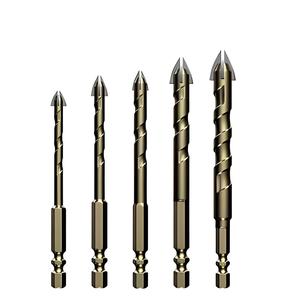 Hexagonal Shank Carbide Tip Spiral Glass Drill Bit Diamond Drill Bit for Glass Ceramic Drilling
