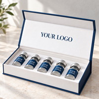 Boîte d'emballage magnétique pour flacon de peptide de 10 ml avec logo personnalisé, boîte en papier rigide recyclable, aimant pour flacons de peptide, boîtes cadeaux