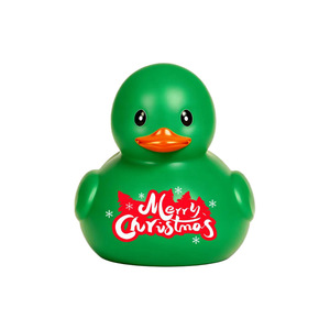 Promocional personalizado 2 pulgadas surtido único Navidad patos fiesta baño juguetes Pvc <span class=keywords><strong>bañera</strong></span> a granel Squeaky vinilo baño goma pato - Product Image 4