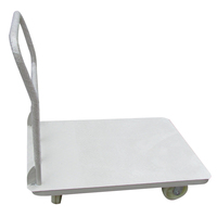 Carro de plataforma de acero de 500KG, carrito manual de alta resistencia con cuatro ruedas
