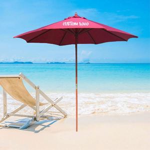 ร่มกันน้ำพิมพ์โลโก้ตามสั่ง สำหรับสวน ชายหาด โครงอะลูมิเนียมอัลลอยด์ สำหรับใช้โฆษณา - Product Image 1