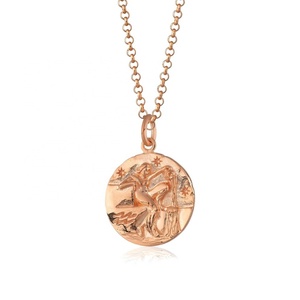 Collar con Colgante del Zodiaco <span class=keywords><strong>Acuario</strong></span> de Plata de Ley 925 Chapado en Oro de 14k, Elegante y Exquisito, Personalizado por Maimang, para Mujer y <span class=keywords><strong>Hombre</strong></span> - Product Image 6