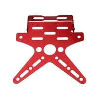 Support de plaque d'immatriculation réglable et mobile de type col de cygne en aluminium, cinq couleurs, pour moto tout-terrain et vélo électrique modifiés