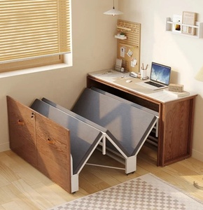 Modern Portable Magic <strong>Folding</strong> Murphy <strong>Bed</strong> with Metal Frame and Mattress Hidden <strong>Rollaway</strong> Lunch Break Office Bedroom Furniture - Product Image 1