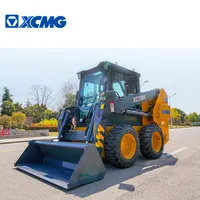 XCMG الرسمية جرافات انزلاقية XC750K skidsteer محمل 1 طن البسيطة انزلاقية التوجيه مع حفار