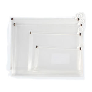 Estuche para lápices 3D transparente y sencillo, bolsa portátil para lápices para estudiantes que realizan exámenes, bolsa para documentos A4, con cremallera de gran capacidad - Product Image 5