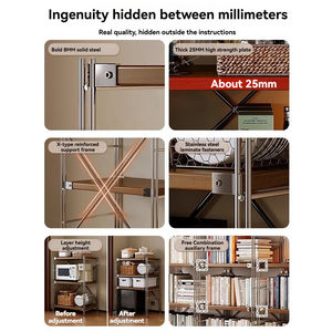 Estante de Almacenamiento Multifuncional para <span class=keywords><strong>Cocina</strong></span>, Organizador de Múltiples Niveles para Sala de Estar, Exhibición de Juguetes y Almacenamiento - Product Image 4