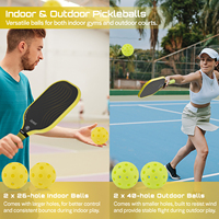 Nouvelles pagaies de pickleball en fibre de carbone thermoformée de 14 mm, style USAPA, avec structure en nid d'abeille PP