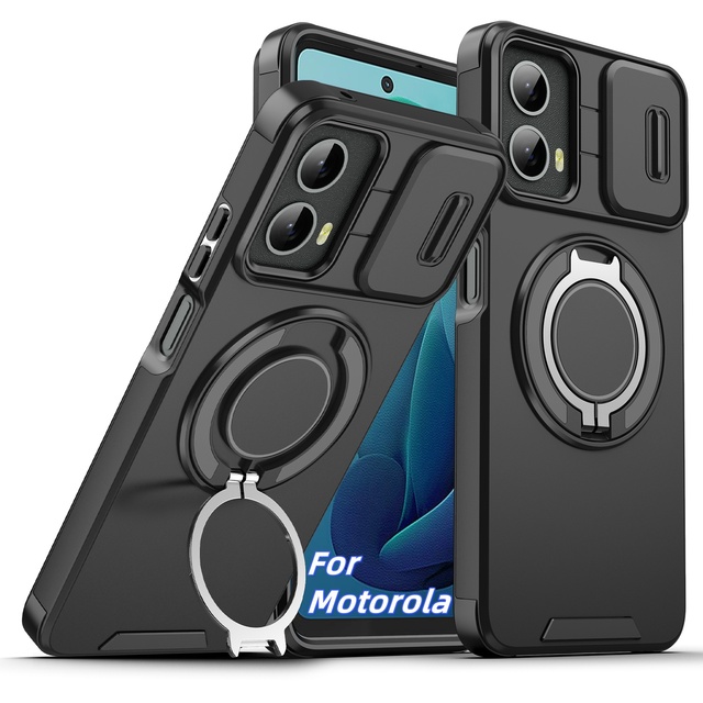 Ring Lens Protector Mobile Phone Cases for Motorola G 5G 2026 2025 G Power Play Stylus Pure 2026 2025 2024 2023 2021 Stand Cover