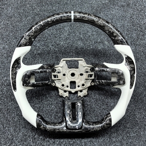 Volante de Fibra de Carbono Real Forjado Blanco de Alta Gama Personalizado para <span class=keywords><strong>Ford</strong></span> <span class=keywords><strong>Mustang</strong></span> <span class=keywords><strong>GT</strong></span> <span class=keywords><strong>Shelby</strong></span> 15-23 - Product Image 6