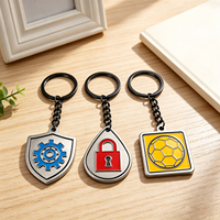 Porte-clés personnalisé sur mesure, plaque métallique simple face, porte-clés métallique luxueux
