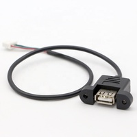 Clou de verrouillage à vis personnalisé, montage sur panneau femelle USB 2.0 Type A vers JST XH PH SH câble d'assemblage