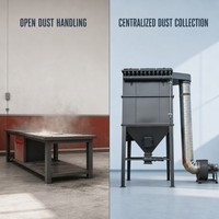 Collecteur de poussière industriel à filtre à sac à nettoyage automatique par jet pulsé en acier au carbone, haute efficacité, économie d'énergie, personnalisé