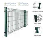 Vente chaude PVC Enduit Sécurité Ferme Agriculture Vert Maille 3D Soudé Panneau de Clôture en Treillis Métallique avec Modélisation 3D