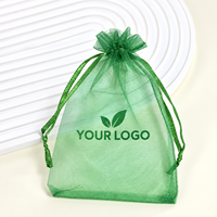 Sacs de shopping en organza avec cordon de serrage, vente en gros, pochettes personnalisées avec logo pour bijoux, cadeaux, cosmétiques et accessoires