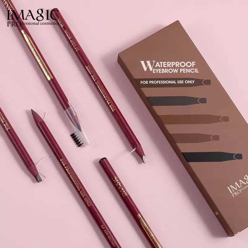 IMAGIC 12pcs/set 5 Colors Available Eyebrow Pencil Shadows Cosmetic Tint Waterproof Microblading Pen Pull Line Eye Brow