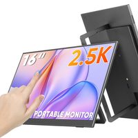 Moniteur LCD portable IPS SIBOLAN 16 pouces 2,5K pas cher pour ordinateur portable et PC, extension d'écran double USB-C, utilisation professionnelle, écran portable