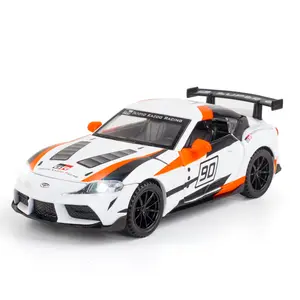 ホットセールス1/32ダイキャストカースープラGT4コンセプトプルバックレースカーモデルシミュレーションサウンドとライトダイキャスト合金車