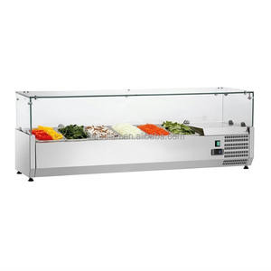 Meuble commercial de magasin de réfrigérateur de barre de salade de jus de fruits frais à température unique pour des centres commerciaux utilisés pour le comptoir de salade - Product Image 1