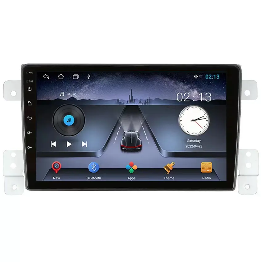 Kit multimídia automotivo, 8 core, 4g, dsp, carplay, android, rádio, multimídia player, tela de navegação por gps, estéreo, para suzuki grand vitara 3