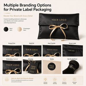 Sac à poussière en satin de soie haute densité avec logo estampé argenté pour une expérience de déballage ultime dans un sac en papier - Product Image 4