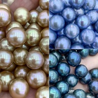 Perles naturelles de culture d'eau douce teintées de haute qualité Muses Jewels, best-seller, 11mm-12mm, grandes perles rondes colorées, Perlas Naturales