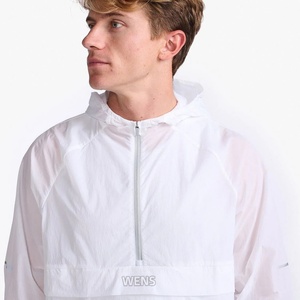 <b>Men's</b> <b>Lightweight</b> Hiking & Running Anorak Thin Breathable Zip-up Rain Windbreaker <b>Jacket</b> with Stand Collar Clothing Manufacturer - Product Image 6