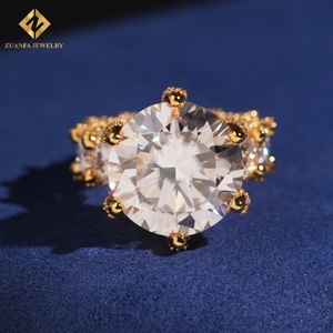 Anillo de Compromiso de Lujo para Mujer con Diamante Moissanite GRA VVS, Plata de Ley 925, Anillo de Moissanite que Pasa la Prueba del Diamante - Product Image 6