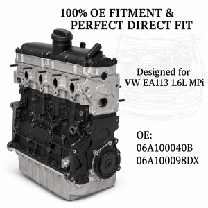 Motore Completo GOLDMAX VW BFQ 1.6L EA113 1595cc SOHC 8V MPI 75kW 148Nm 06A100040B per Golf 4 Bora Octavia <span class=keywords><strong>A3</strong></span> Leon - Product Image 3
