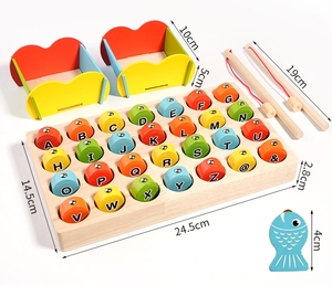 Jeu de pêche magnétique pour enfants, jouet de développement des compétences préscolaires, apprentissage de l'alphabet et de l'orthographe - Product Image 6
