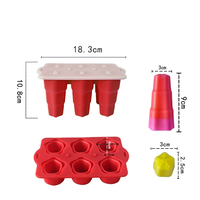 Moules à sucettes glacées pliables en silicone Star avec 50 bâtonnets en bois, moules à glaces maison pour enfants et tout-petits