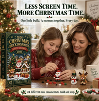 Nouveau Calendrier de l'Avent de Noël 2026 de 24 Jours, Mini Briques, Jouet de Compte à Rebours, Coffret Cadeau de Collection pour Garçons et Filles de 5 à 7 Ans