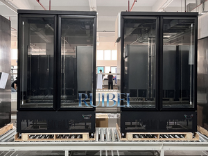 Congélateur vertical à double porte vitrée, température unique, éclairage LED, dégivrage <span class=keywords><strong>automatique</strong></span>, congélateur commercial à froid au bas pour présentation - Product Image 4