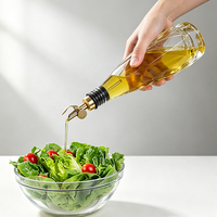 Bouteille en verre transparente de forme unique, écologique, 350 ml, 500 ml, 700 ml, pour boissons liquides, avec bouchon à vis