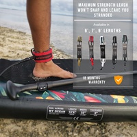 Laisse de planche de surf de corde droite de jambe de couleur personnalisée de haute résistance d'UNDERICE OEM avec la manchette de cheville