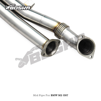 Tubería Intermedia de Longitud Igual Personalizada, Tubos en X M2/M3 G80/G82/G87 S55 3.0T 2023-2026 Boska Racing, Acero Inoxidable, Soldadura TIG, 1.5mm, 3 Años de Garantía