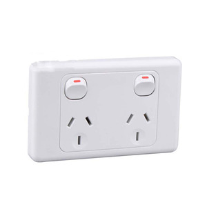 SAAオーストラリア標準ダブルパワーポイントソケットウォールスイッチ電気LEDライトウォールコンセント - Product Image 1