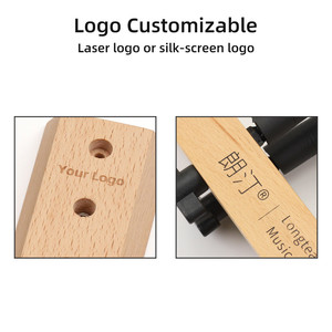 Soporte de Pared para Guitarra de Nogal Negro, Soporte de Pared para Guitarras Acústicas, Eléctricas, Bajo, Mandolina, <span class=keywords><strong>Banjo</strong></span> e Instrumentos de Cuerda - Product Image 4