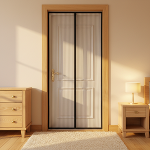Cortina Magnética para Puerta de Dormitorio de Primera Calidad al Mejor Precio, Estilo Moderno, Negra, Antimosquitos, Malla de Verano, Poliéster Duradero - Product Image 4