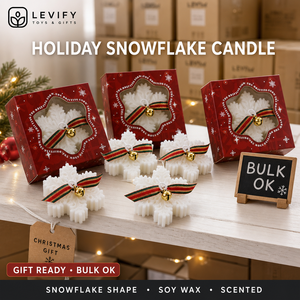 2026 Kerst Sneeuwvlok Geurende Sojawas Kaars Aromatherapie Kunstkaars Huisdecoratie Kerstcadeau Doos Groothandel Aandenken Cadeau - Product Image 5