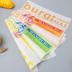 Wholesale Custom <b>Food</b> Grade Pe Coated Greaseproof Sandwich Paper Packaging and Burger Paper Sheet for <b>Food</b> Wrapping - Product Image 1