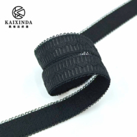 Bande élastique rayée en nylon de 1,5 cm de large, de haute qualité, confortable, douce, avec bordure picotée, pour bretelles de soutien-gorge et accessoires de vêtements et de lingerie, vente en gros
