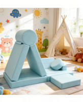 Canapé modulaire convertible en mousse haute densité pour chambre d'enfant, salle de jeux, canapé sectionnel pour bébé et enfants, idéal pour le jeu